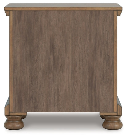 Feddinger  Storage Sleigh Bed With Mirrored Dresser, Chest And Nightstand