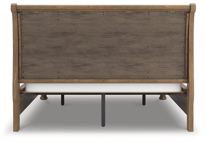 Feddinger California  Storage Sleigh Bed With Mirrored Dresser