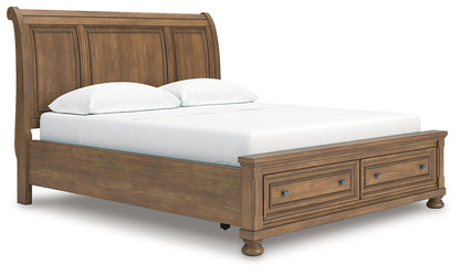 Feddinger California  Storage Sleigh Bed With Mirrored Dresser, Chest And Nightstand