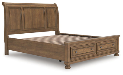 Feddinger California  Storage Sleigh Bed With Mirrored Dresser, Chest And Nightstand