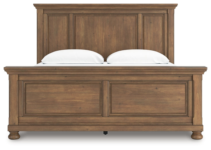Feddinger  Panel Bed With Mirrored Dresser