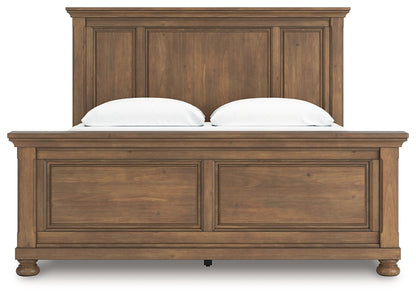 Feddinger  Panel Bed With Mirrored Dresser