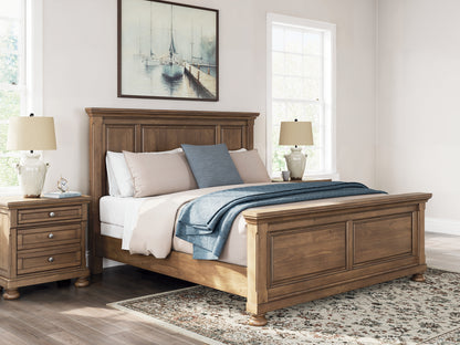 Feddinger  Panel Bed With Mirrored Dresser