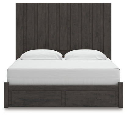 Fraluna  Panel Storage Bed With Mirrored Dresser