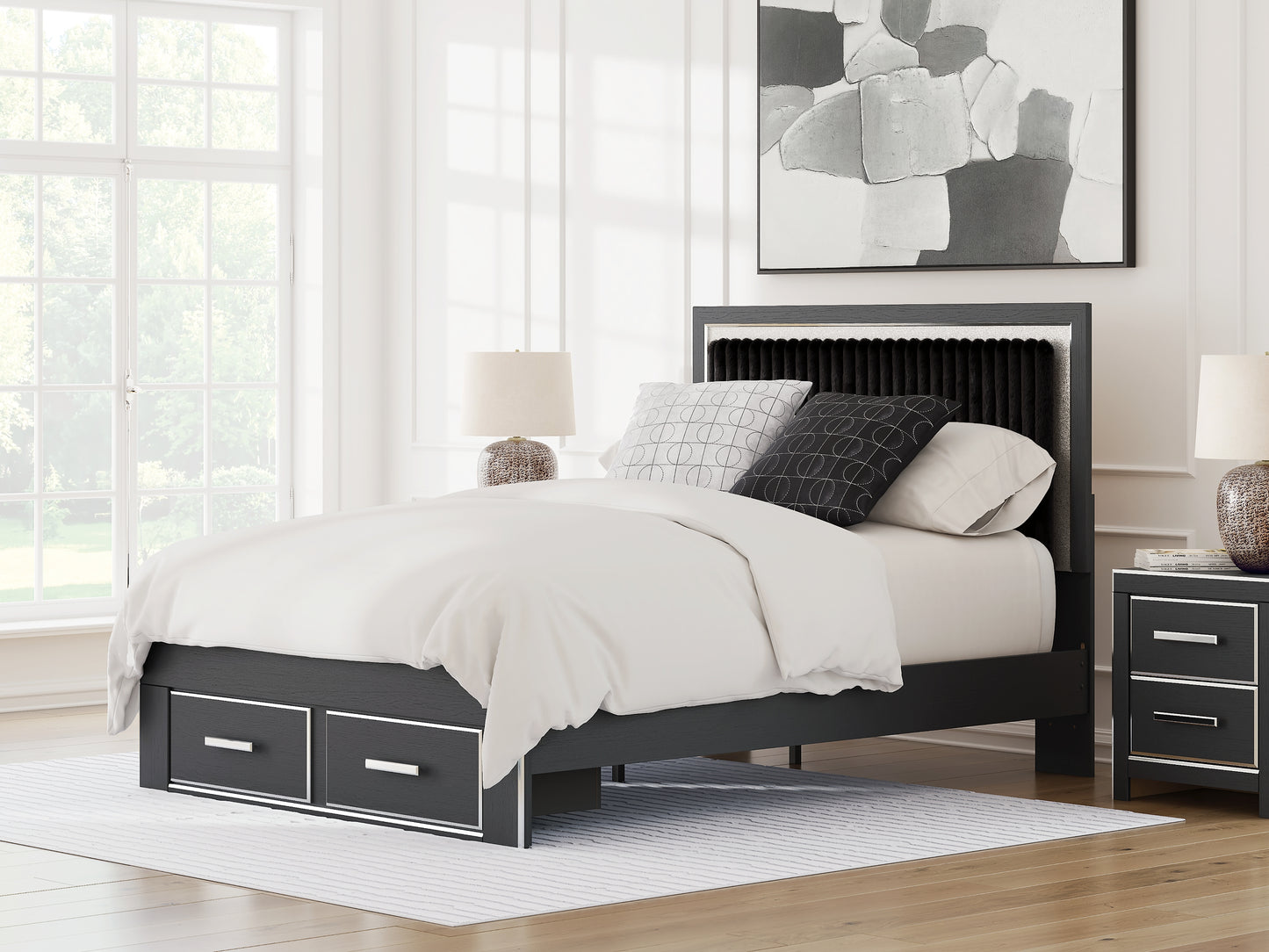 Zuraleus  Upholstered Panel Storage Bed