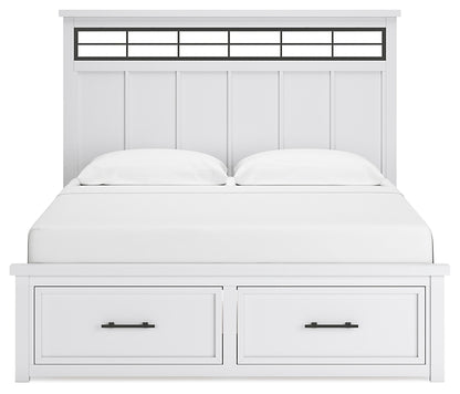 Ashbryn  Panel Storage Bed With Mirrored Dresser