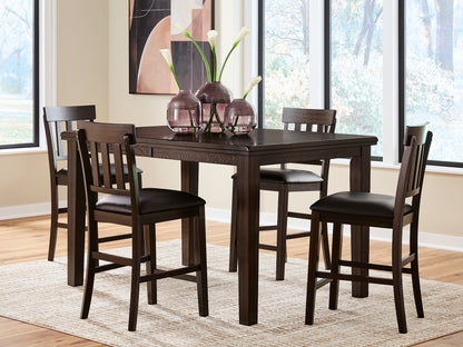 Haddigan Counter Height Dining Table and 4 Barstools