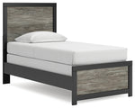 Broachmyn Twin Panel Bed Black/Gray