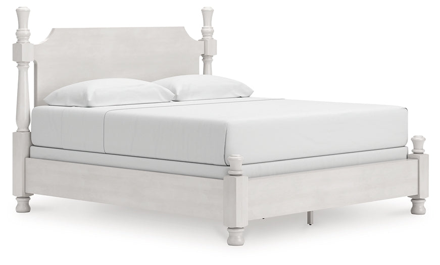 Rowlenstown  Poster Bed, Dresser, Mirror And Nightstand