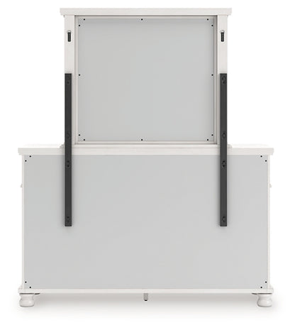 Rowlenstown  Poster Bed, Dresser, Mirror And Nightstand