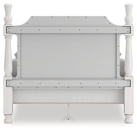 Rowlenstown  Poster Bed, Dresser, Mirror And Nightstand