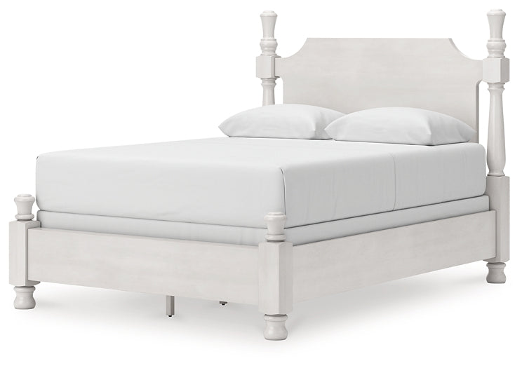 Rowlenstown  Poster Bed, Dresser, Mirror And Nightstand