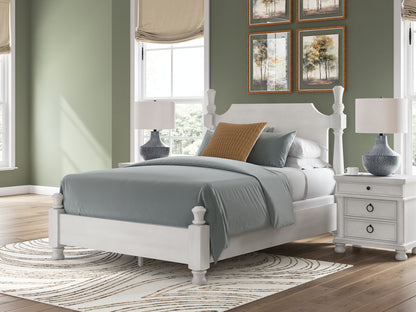 Rowlenstown  Poster Bed, Dresser, Mirror And Nightstand