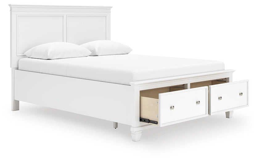 Fortman  Panel Storage Bed With Mirrored Dresser