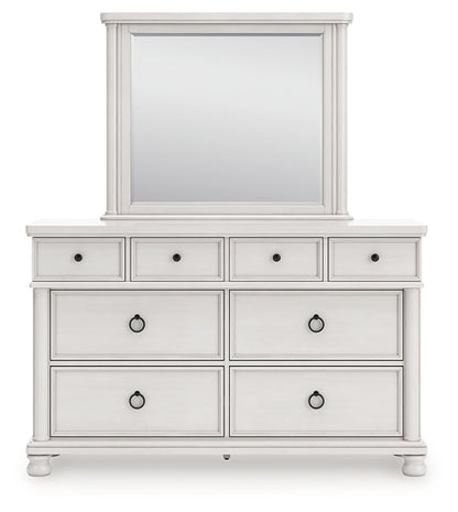 Rowlenstown  Poster Bed, Dresser And Mirror
