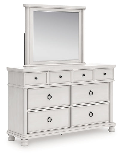 Rowlenstown  Poster Bed, Dresser And Mirror
