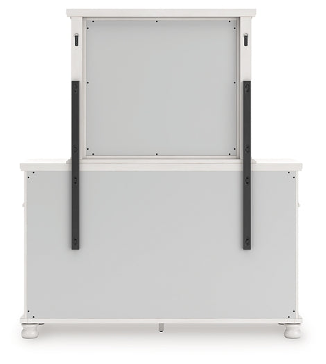 Rowlenstown  Poster Bed, Dresser And Mirror