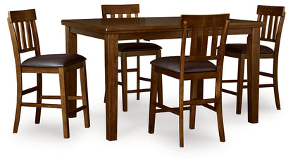Ralene Counter Height Dining Table and 4 Barstools